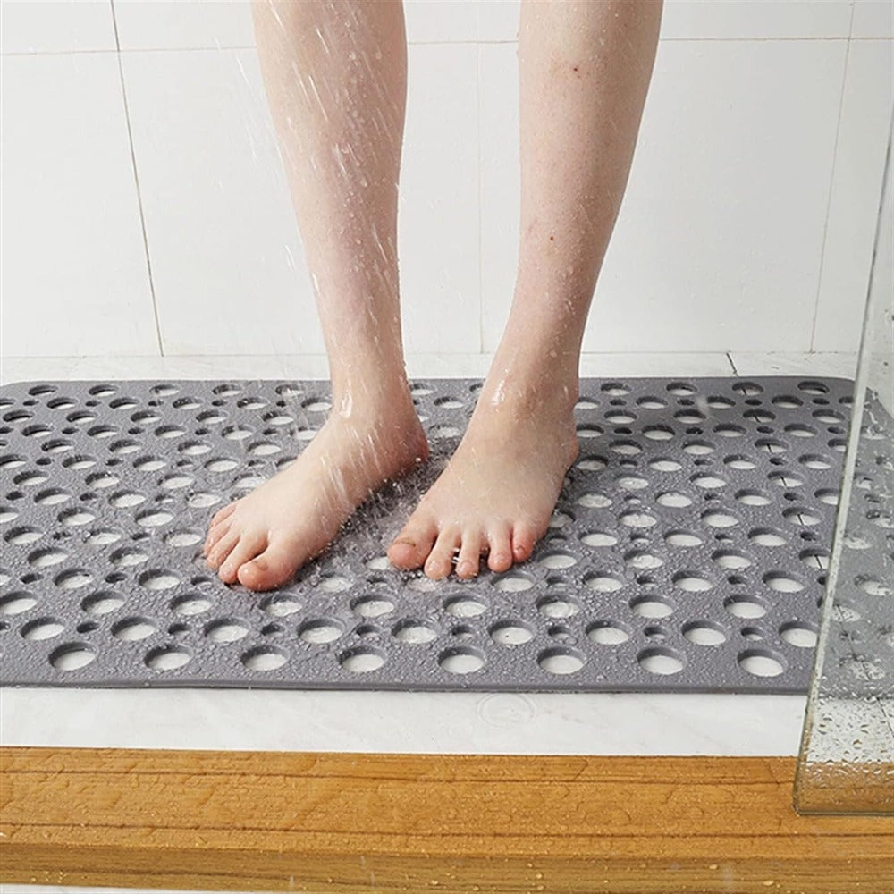 Anti-Slip Shower Floor Mat - Soft, Easy-Clean Bath Mat