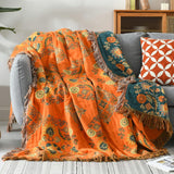 Cotton Gauze Throw Blanket - Floral Boho Bedspread