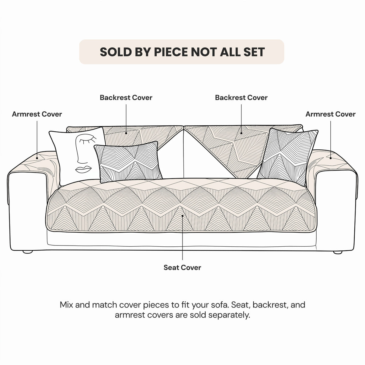 CleanEasy Sofa Cover - Non-Slip Chenille Couch Protector