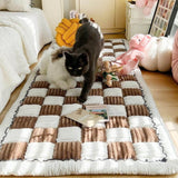 ClawGuard Pet Couch Mat - Plaid Dog & Cat Sofa Cover