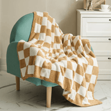 Ruta Checkered Plaid Blanket - Sofa & Bed Throw