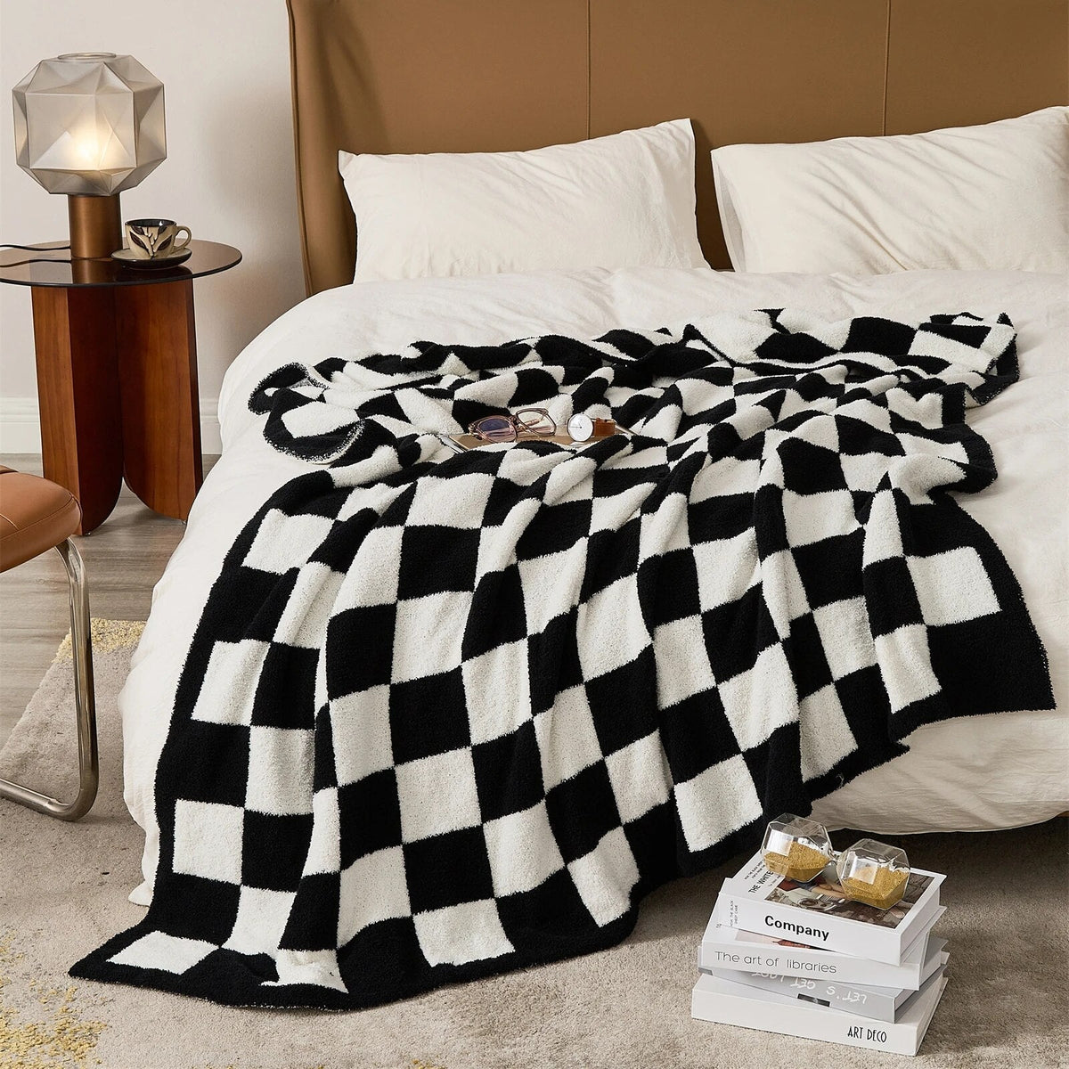 Ruta Checkered Plaid Blanket - Sofa & Bed Throw