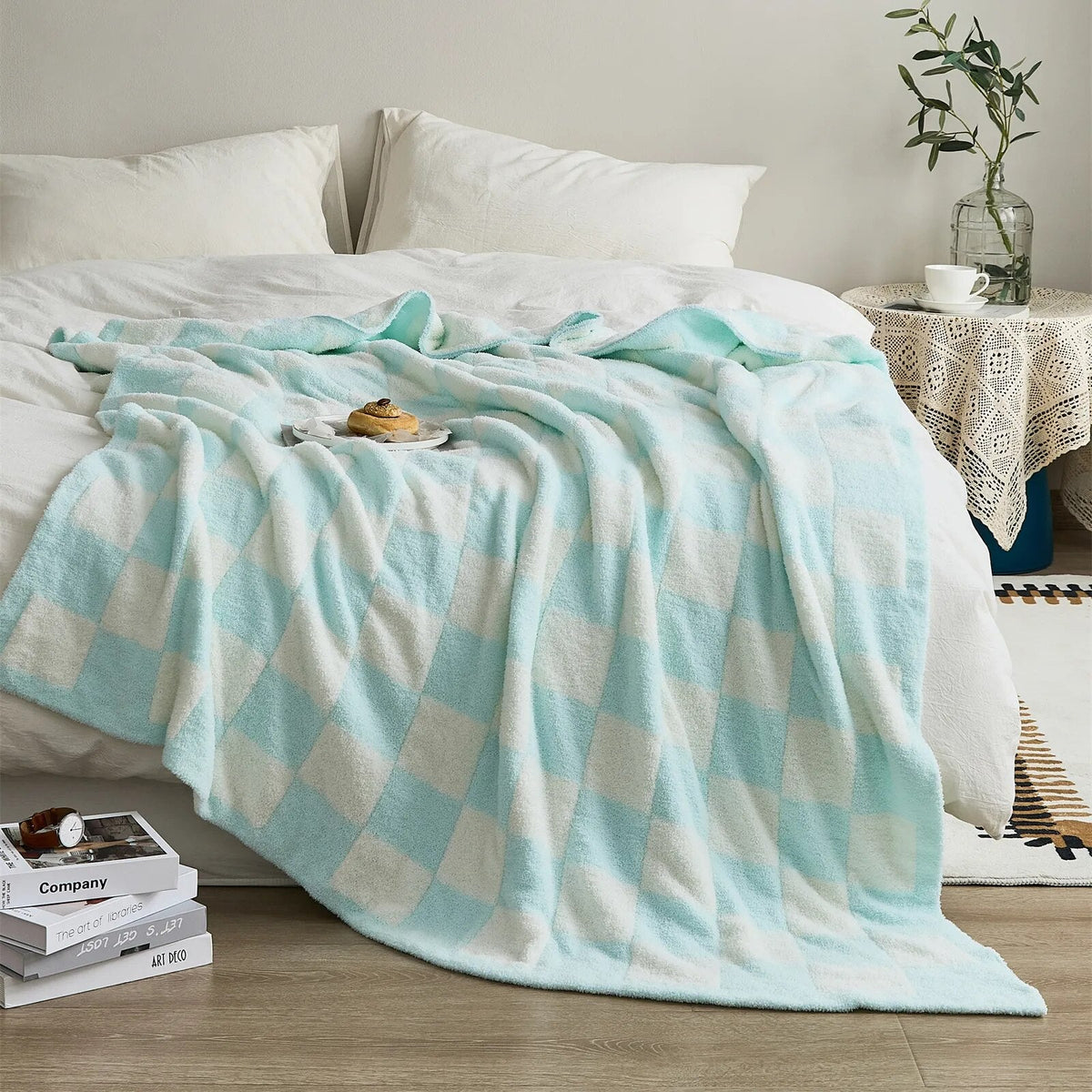 Ruta Checkered Plaid Blanket - Sofa & Bed Throw