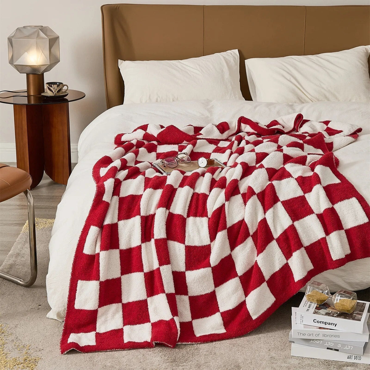 Ruta Checkered Plaid Blanket - Sofa & Bed Throw