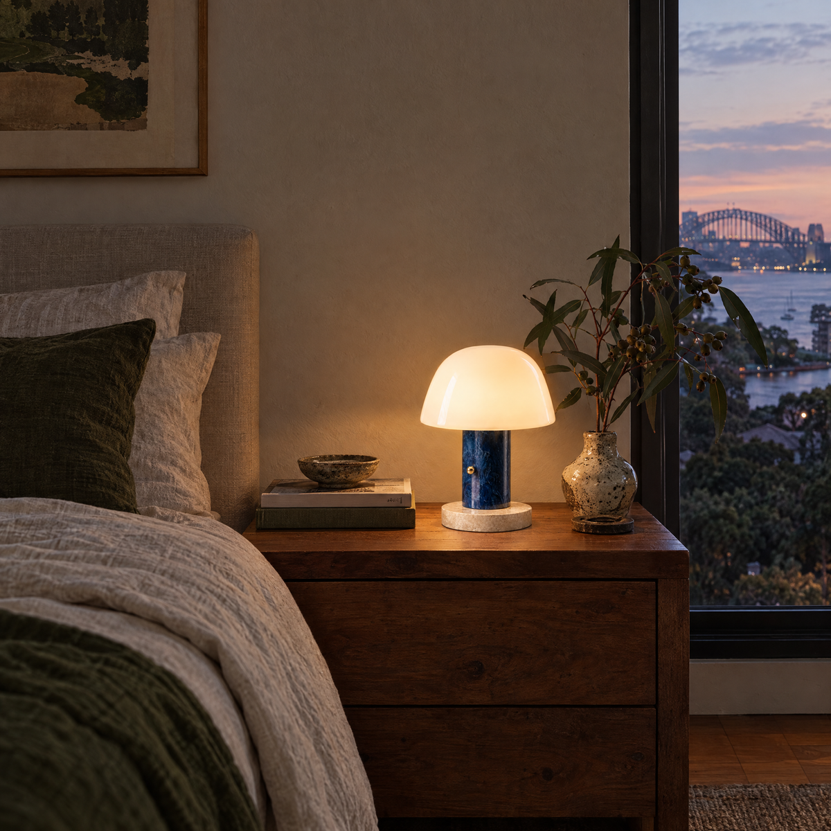 A warm glow at the bedside