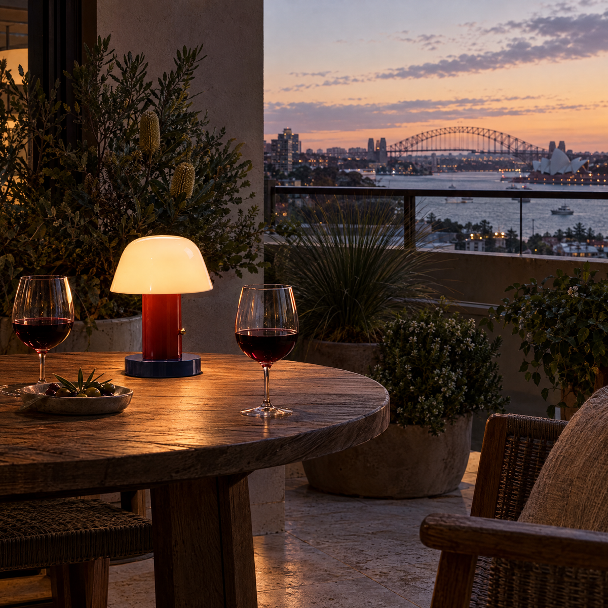 Dinner on the balcony
