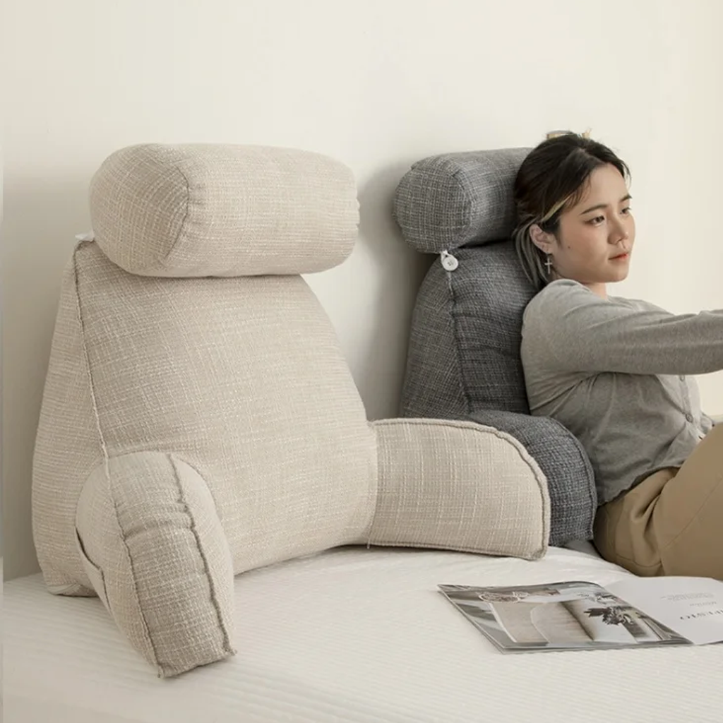 Stöd Back Cushion with Armrests - Bed Reading Pillow