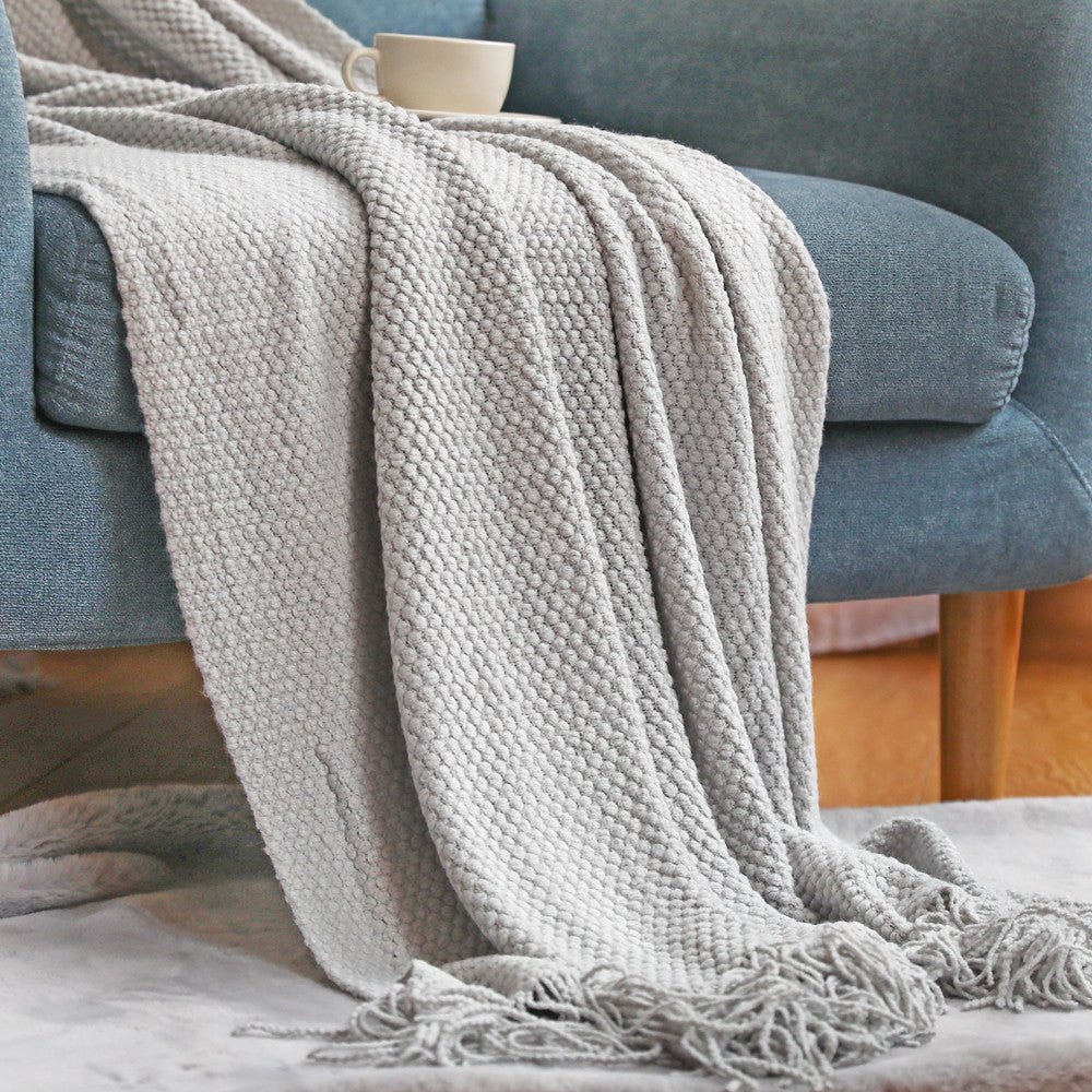 Strik Knitted Throw Blanket - Sofa & Bed Blanket